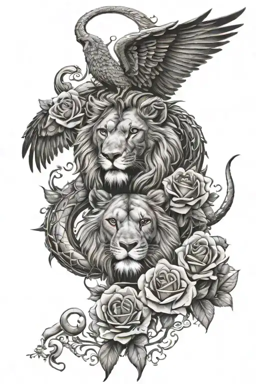 Roses 777 Cancer Lion Snake Wings