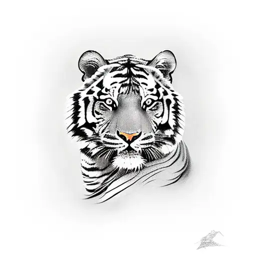 Tiger Between Tree In Optical Illusion