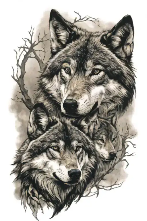 Two Wolf Brothers