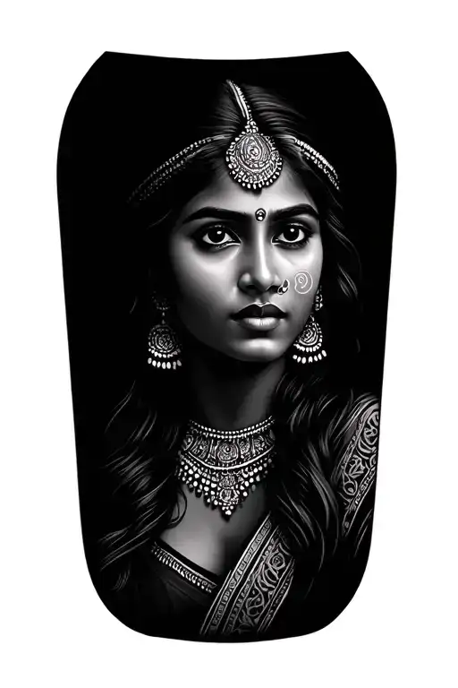 Beautiful Woman Face Indian