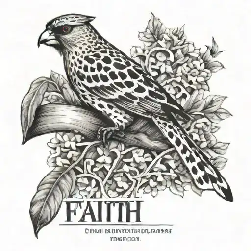 Faith Word With A Leopard Print Cardinal