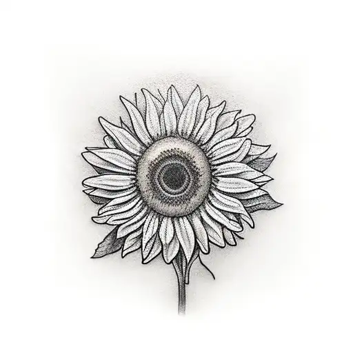 Hands Holding Long Stem Sunflower