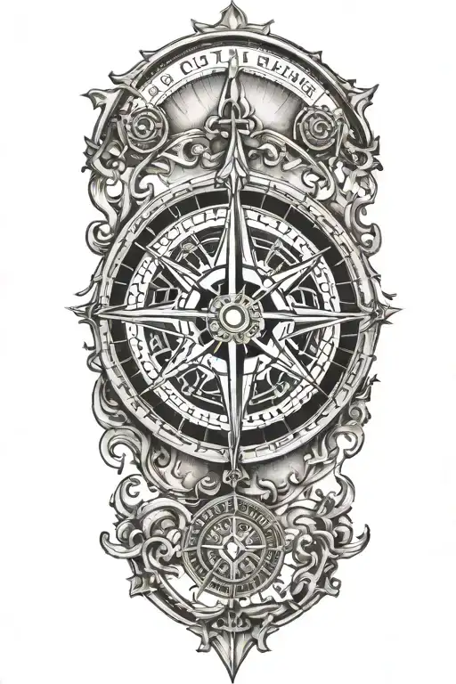 Realistic Compass Rose
