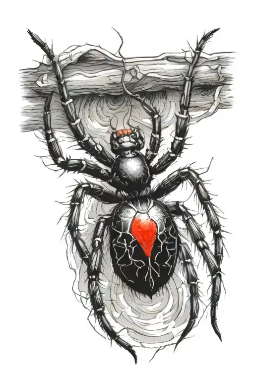 Black Widow Spider Hanging