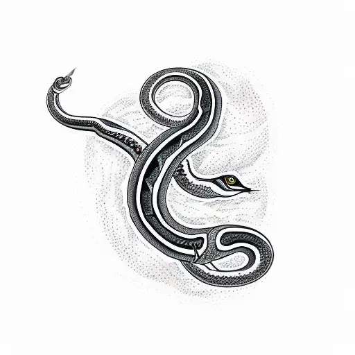 Lightning Bolt With Snake