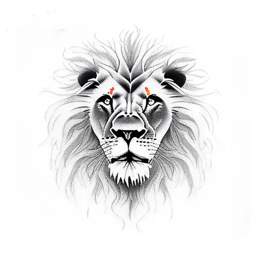 Lion Scream With Trees