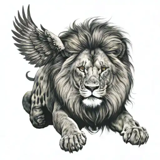 Lion With Wings Spread
