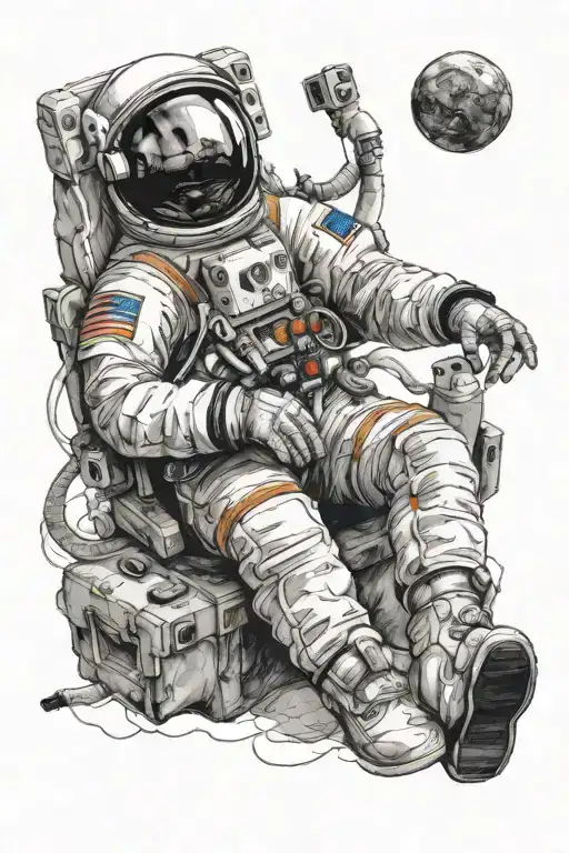 Space Astronaut Sitting