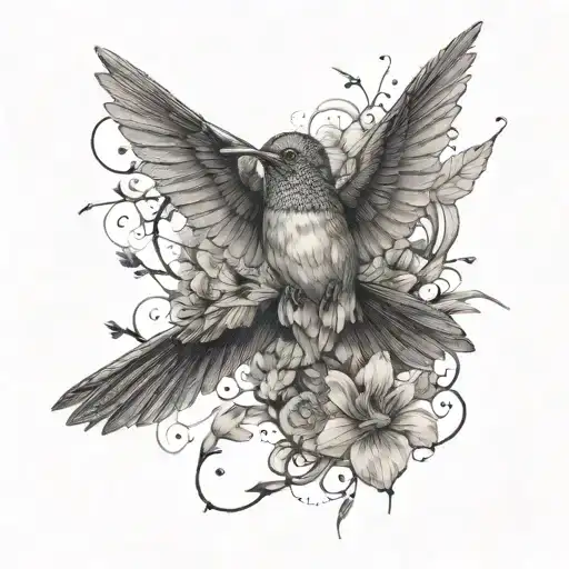 Humming Bird And Crow