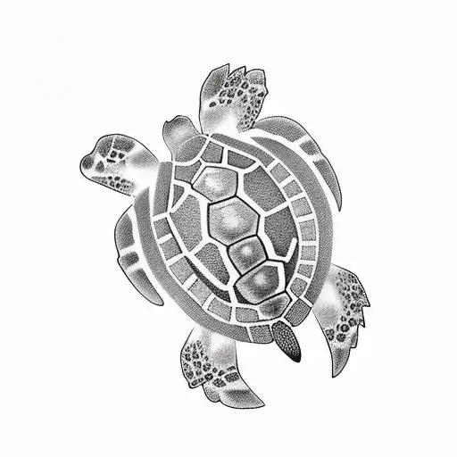 Turtle Surrounded By Butterflys