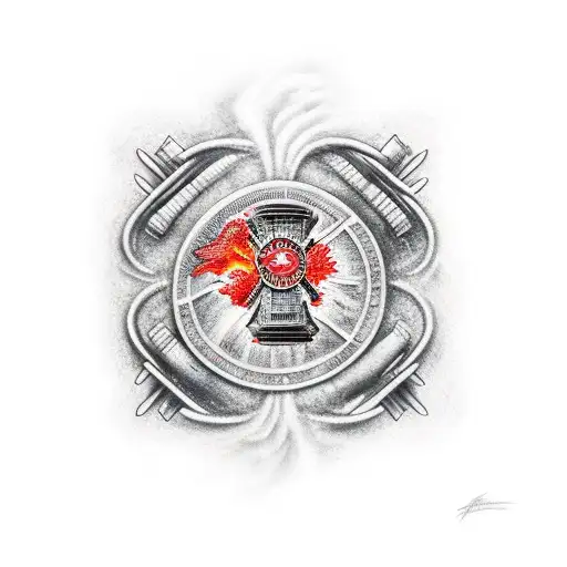 A Firefighter Rising From The Ashes Of The Twin Towers