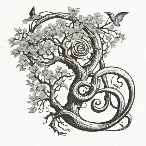 Tree Music Infinity Symbol Intertwined