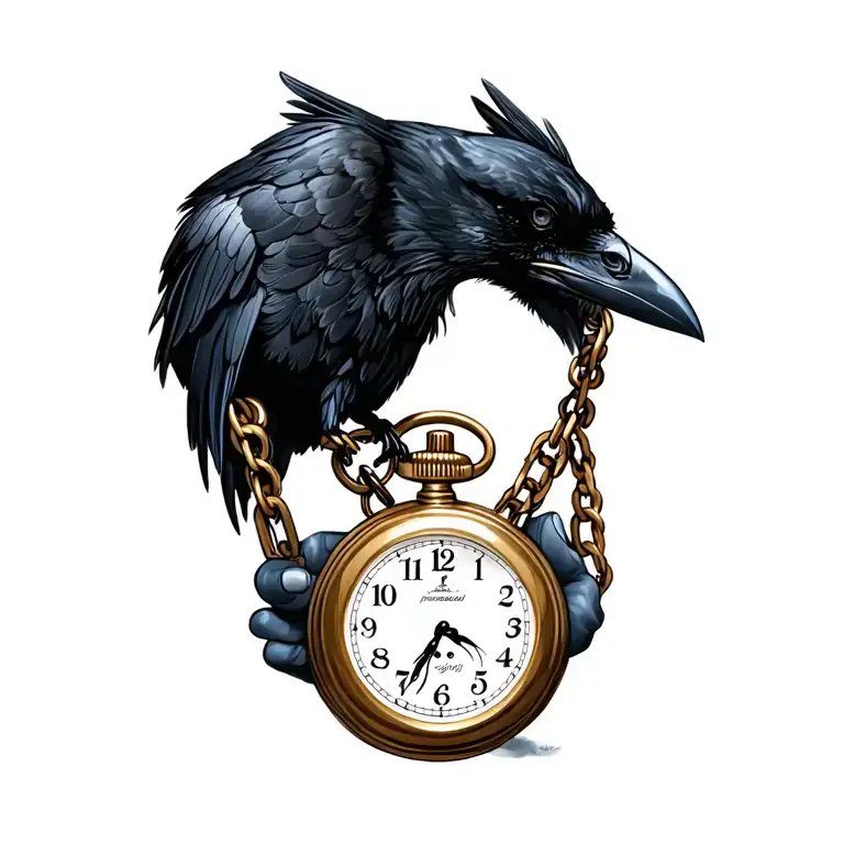 Raven Holding Pocketwatch