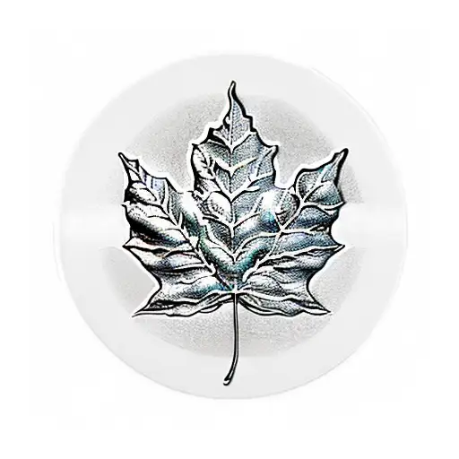 Vinyl Record Maple Leaf In Center Treble Cleff Stem