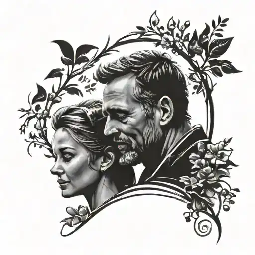 Father And Daughter Silhouette