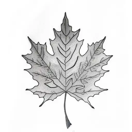 Water Color Maple Leaf