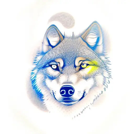 A Wolf In Yin And Yang On The Arm