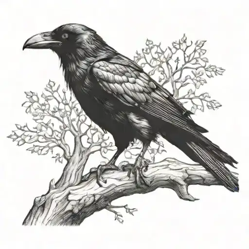 Crow Heard From The Side View