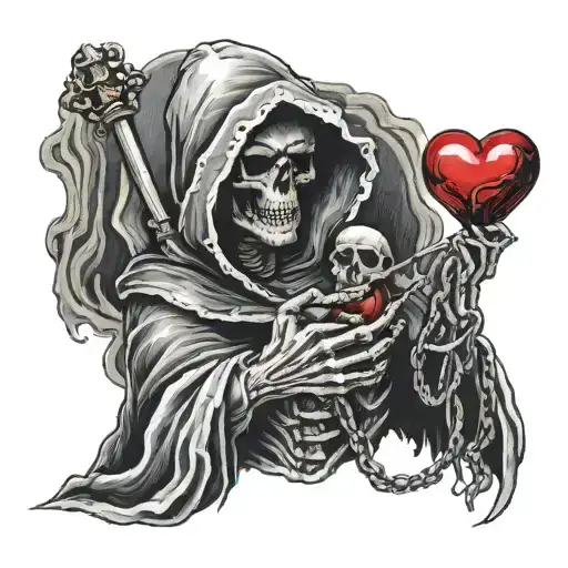 Grim Reaper Sewing Up Your Heart