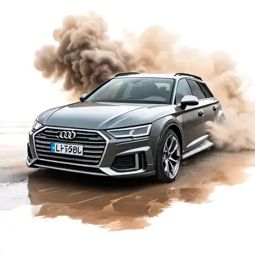Audi Allroad With Dust Cloud