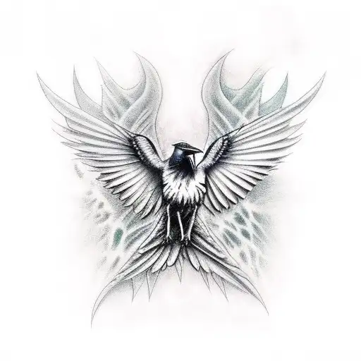 Morrigan Transforming Into A Raven