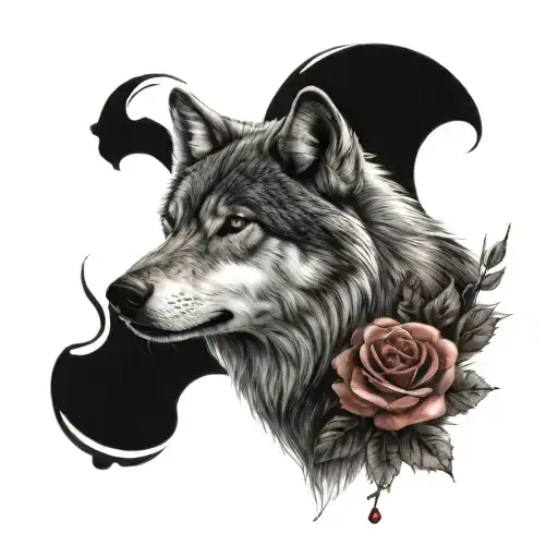 Wolf And Rose