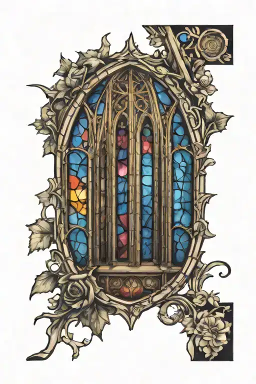 Gothic Cathedral Stained Glass Window