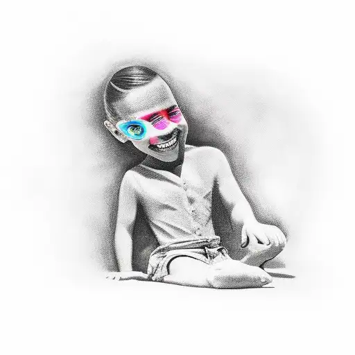 Man Sitting On Car Calling Little Girl