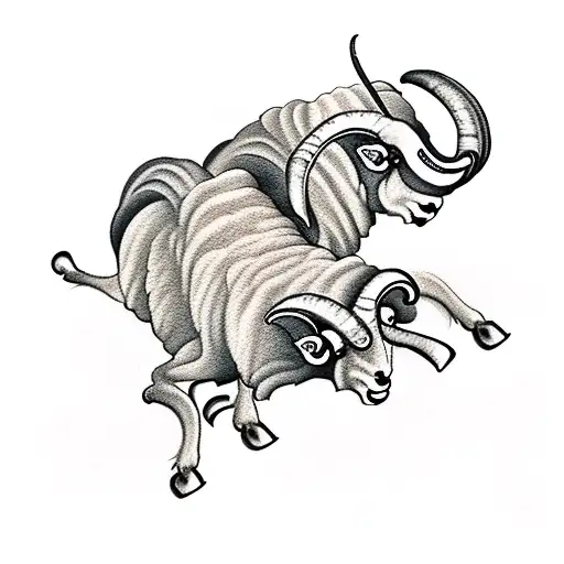 Two Rams Fighting In A Valley With A Scorpion On The Floor