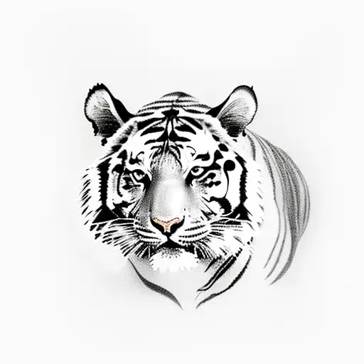 Tiger Running Through Jungle