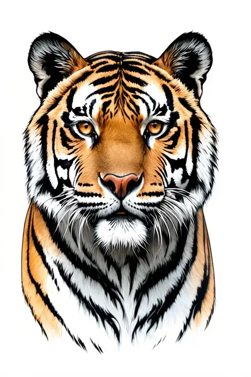 Its A Tiger With Like A Compass Design