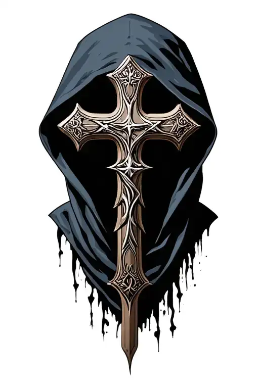 Hooded Warrior Christian Cross