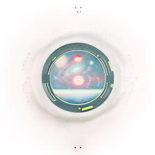 Astronaut Floating In Starlit Void