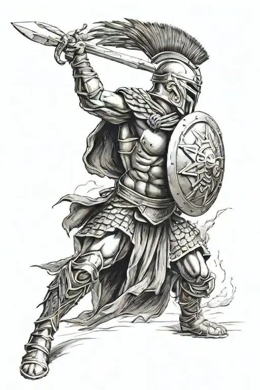 Spartan Warrior Battling