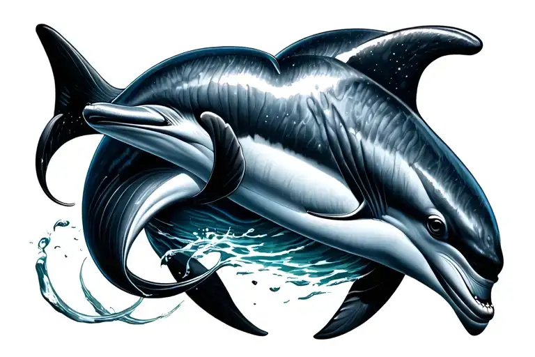 Dolphin Forming Heart