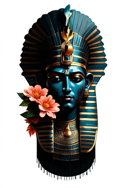 Egyptian God With Flower