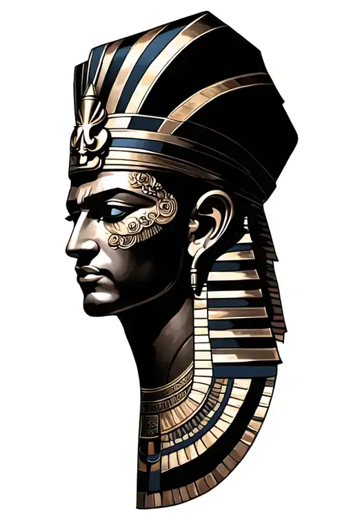 Egyptian God With Fleur De Lis Surrounded