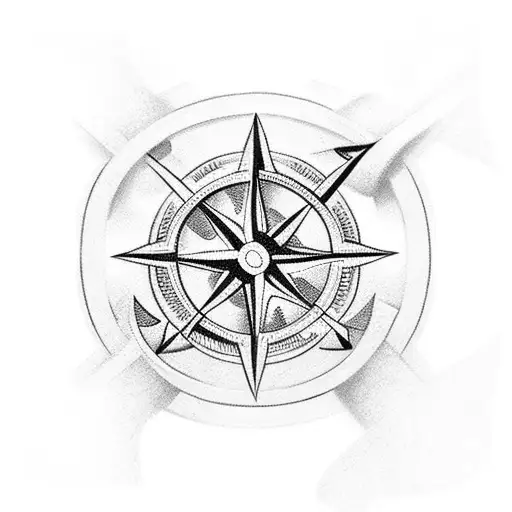 Anchor With Compass Sleeve