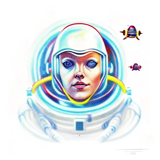 A Futuristic Astronaut Exploring The Depths Of The Ocean Surrounded By Colorful Sea Creatures