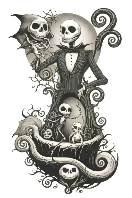 Nightmare Before Christmas Scene Featuring Children