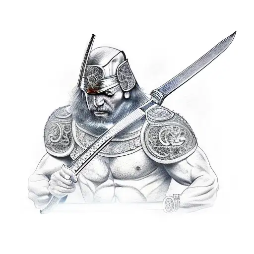 Man With Katana Sword