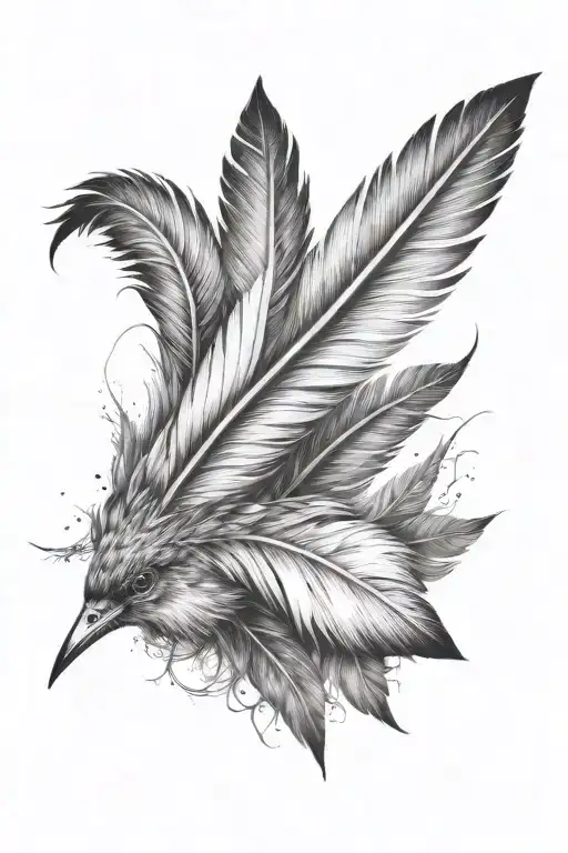Feather Transforming To Birds
