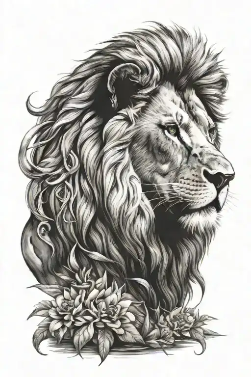 Lion With A Sun Rising