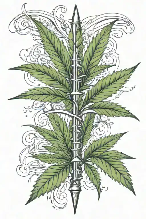 Cannabis Medical Cross Symbol