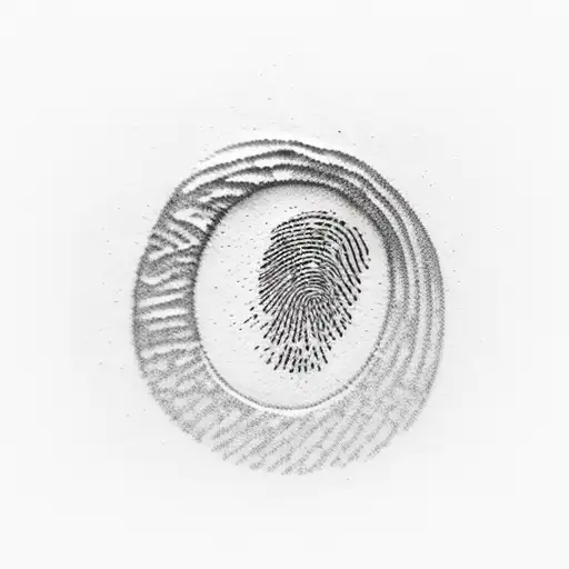 Fingerprint With Mountain