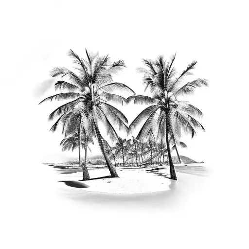 Beach And Palm Trees