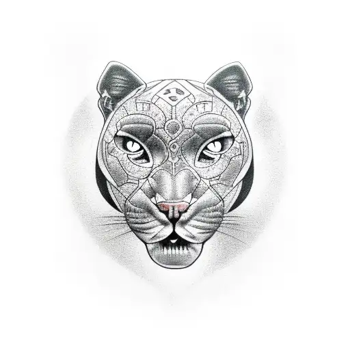 Panther With Dark Energy Radiating From The Body