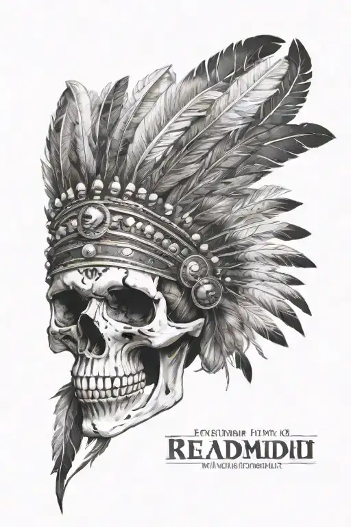 Skull Native Headdress For A