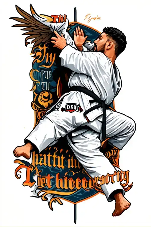 Jiu Jitsu Themed With Bible Quote
