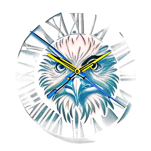 Clock With Eagle On Arm